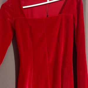 Sexy Velvet Square holiday Slit Mini Dress for Women Party Club